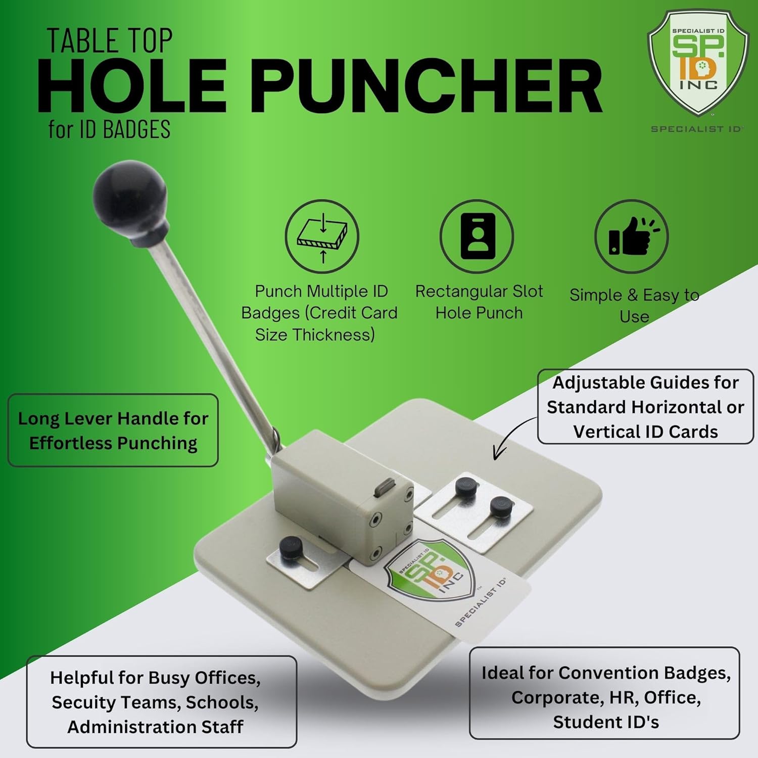 Specialist ID - Brandclub - Heavy Duty Table Top Slot Punch for ID