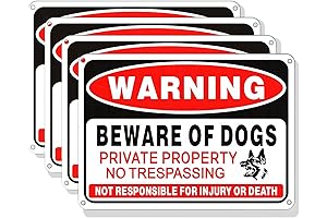 4-Pack Warning Signs for Property Enhanced Protection