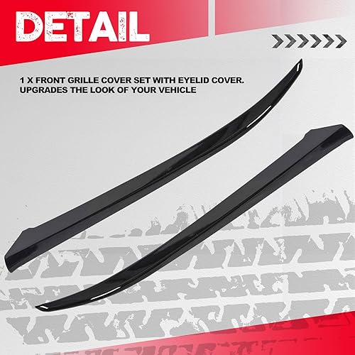 Miniatura 6 de KUAFU Juego de 3 piezas de rejilla frontal y cubierta de párpados compatibles con Honda Accord 2018-2020 Sedán de 10ª generación, rejilla superior