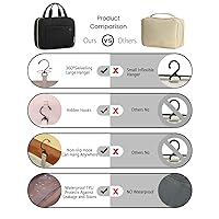 Vista 4 de Bolsa de viaje con gancho para colgar, resistente al agua, organizador de cosméticos, bolsa de viaje para accesorios, champú, contenedor