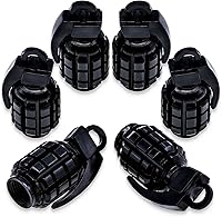 Vista 37 de 6 tapas de vástago de válvula de neumático, tapas de válvula de neumático de acero inoxidable para automóviles, camiones, SUV, motocicletas, Verde