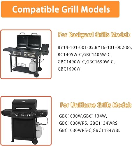 Miniatura 3 de Paquete de 3 placas de calor de acero inoxidable de 14 316 pulgadas para modelos de parrilla de gas Uniflame GBC1030W, GBC1030WRS, GBC1030WRS-C,