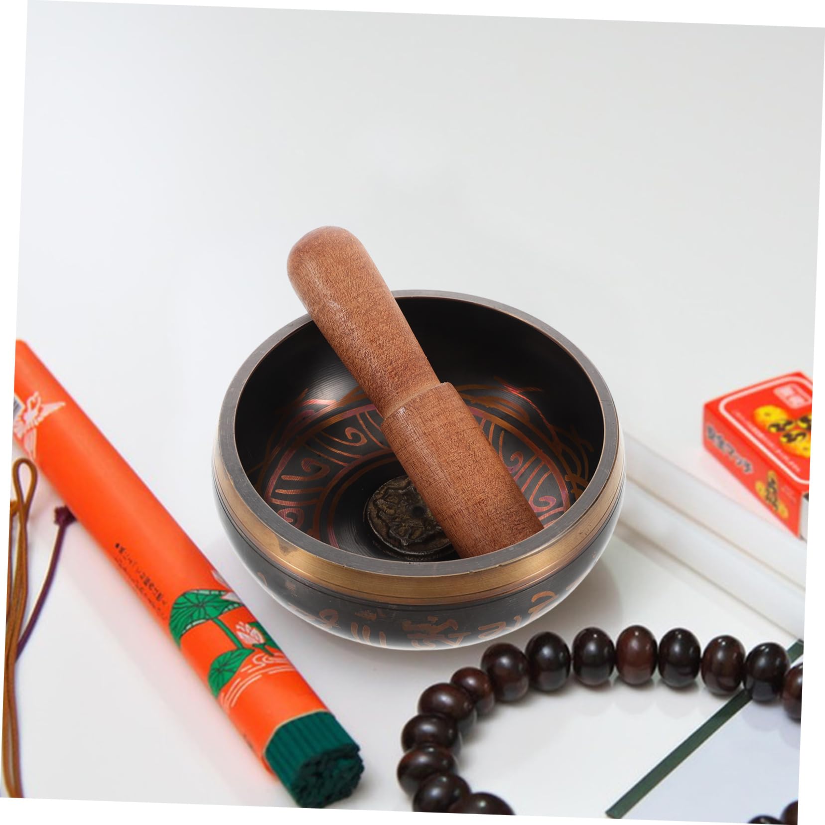 Abaodam Einzigartige Buddhistische Klangschale Mit Holzhammer Heilende Klangschale Für Meditation Spirituelle Entspannung