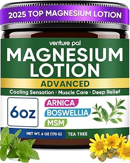 Magnesium Lotion with Arnica, MSM & Boswellia for Sleep, Sore Muscle Relief & Relaxation - Cooling Recovery Magnesium Cream - Safe for Kids - 6 fl oz
