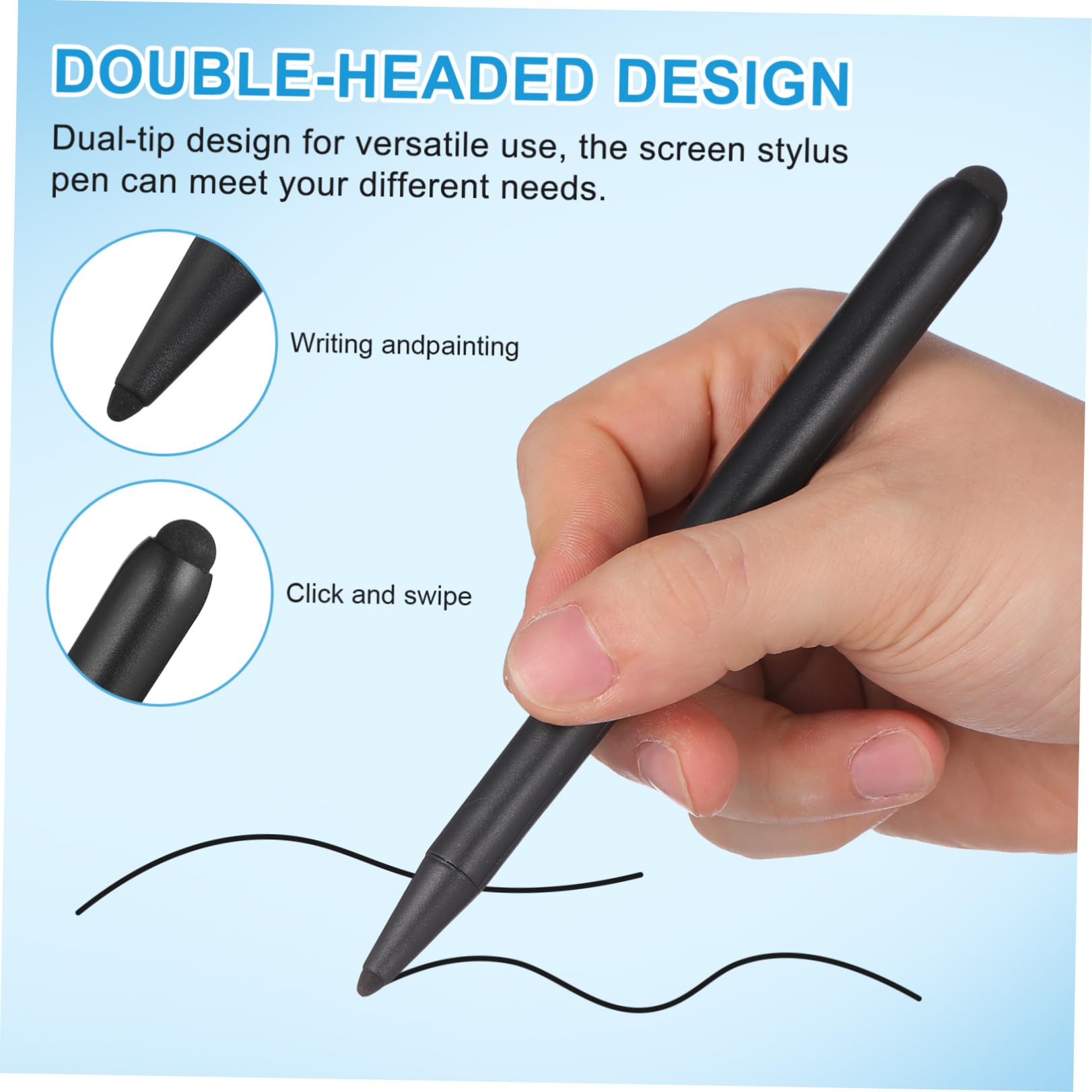 WOONEKY 2 Pezzi Penna Capacitiva Stilo Doppia Punta in Abs per Schermo Touch, Design Versatile e Preciso, per Insegnamento su Macchina All-in-one