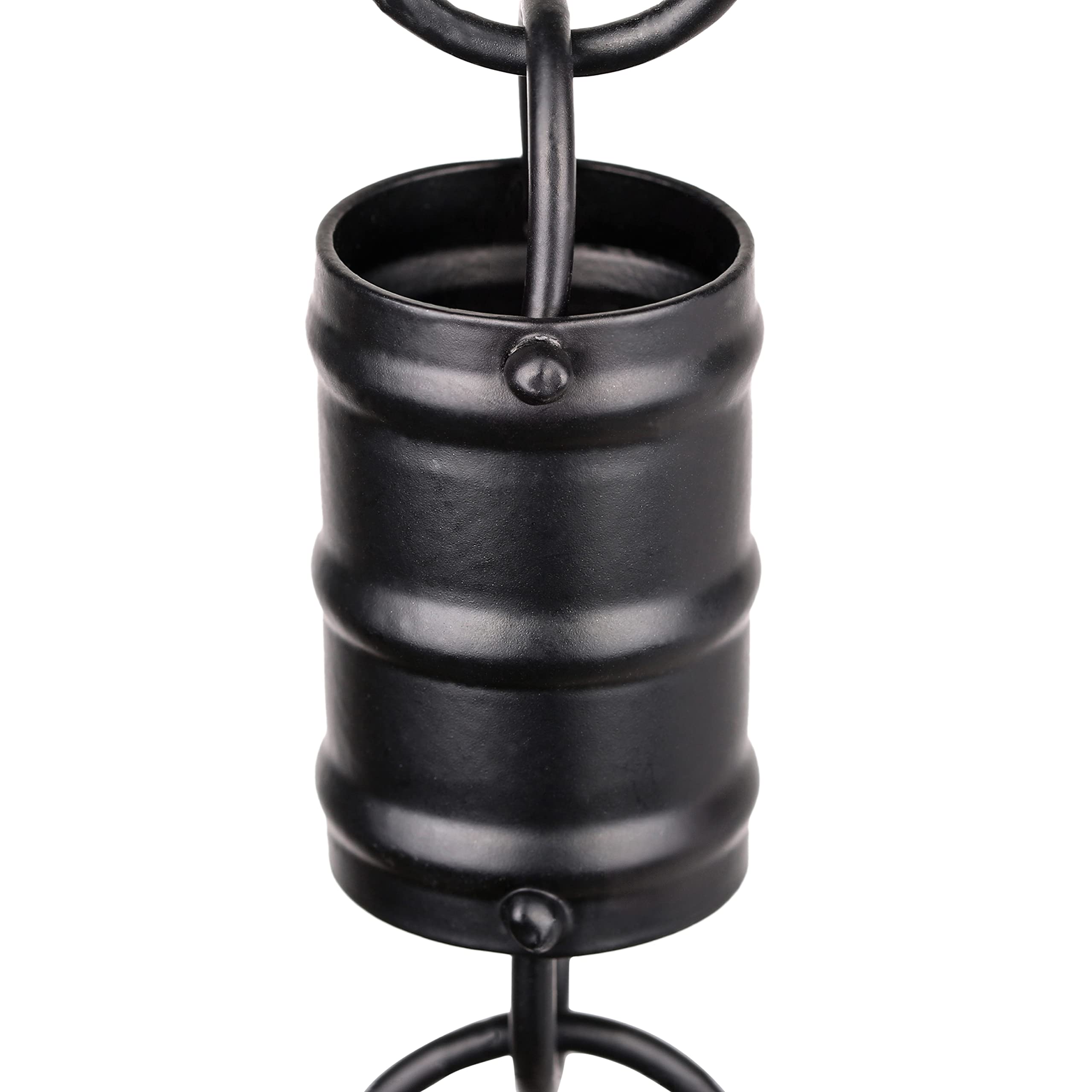 Rain Chains Pacific - 8.5 Feet Length - Functional & Decorative Replacement Downspout for Gutters - Rain Chain Gutter Catcher - Garden Rainwater Diverter for Home, Garden, Backyard