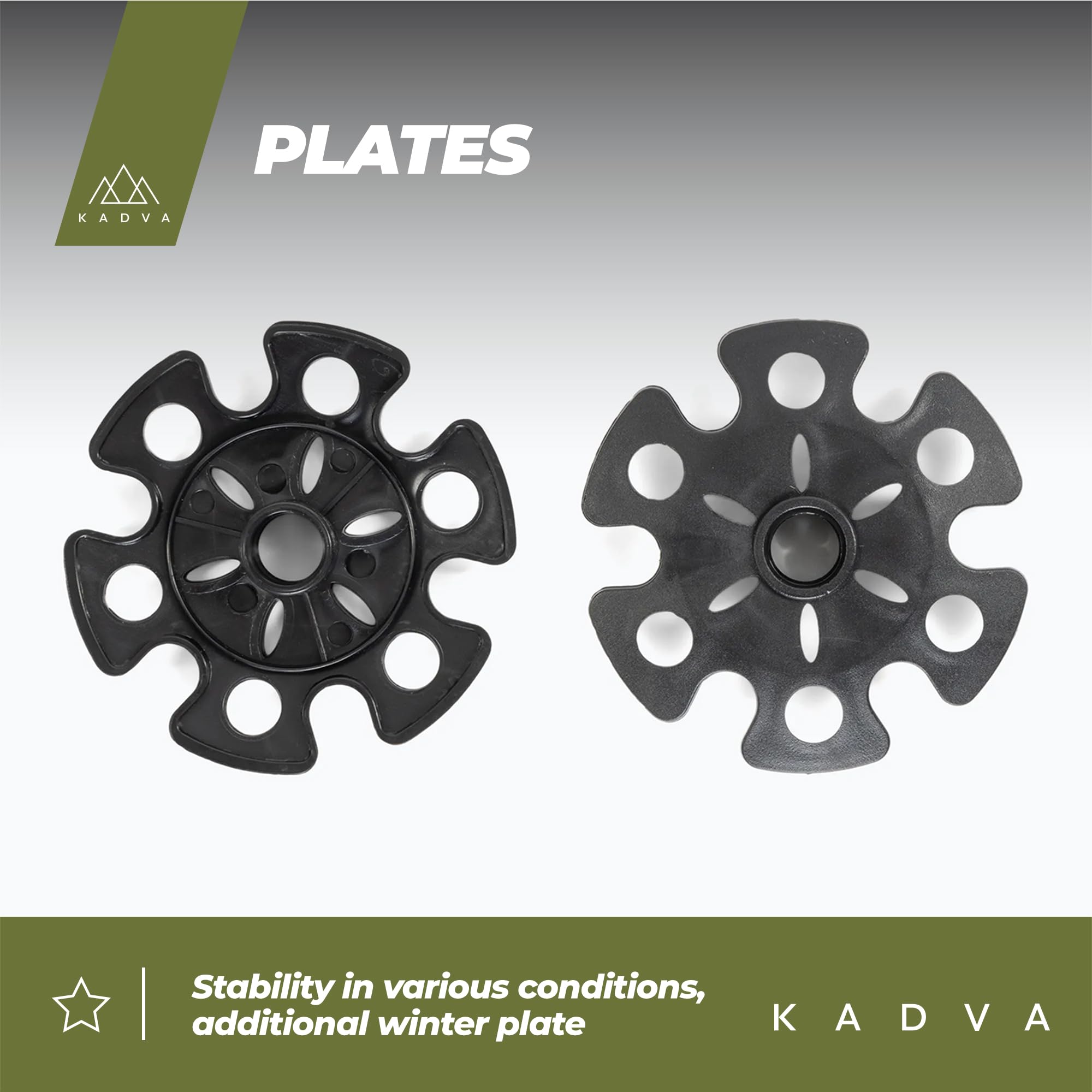 KADVA Bastones de Trekking Torre en Color Gris, tamaño Ajustable 65-135 cm, Mango de Polipropileno y Espuma EVA para Mayor Comodidad al Usuario, Bastones de Aluminio, robustos y Resistentes a los