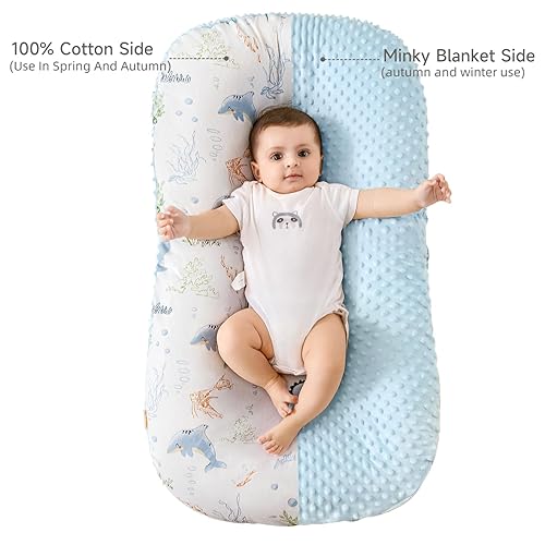 Miniatura 2 de Tumbona para bebé, tumbona para recién nacido, almohada para tumbona de bebé, suave 100% algodón, nido para bebé, tumbona para bebé, almohada para