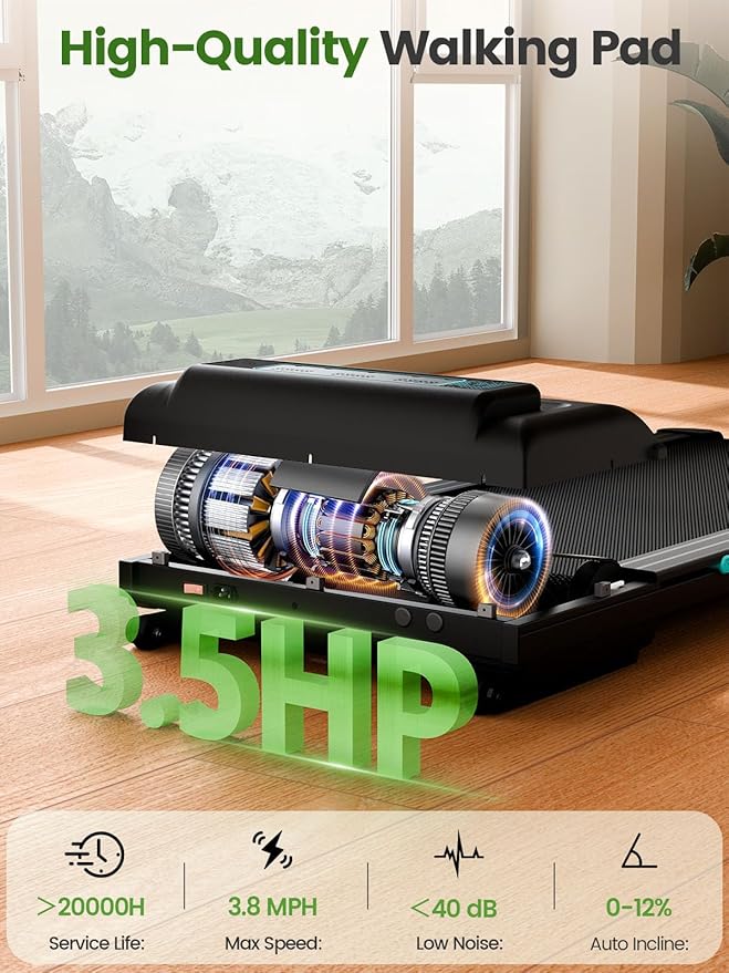 Caminadora Trygoal 3.5HP, Inclinación Automática 12%, 450 lbs, Bluetooth miniatura 2