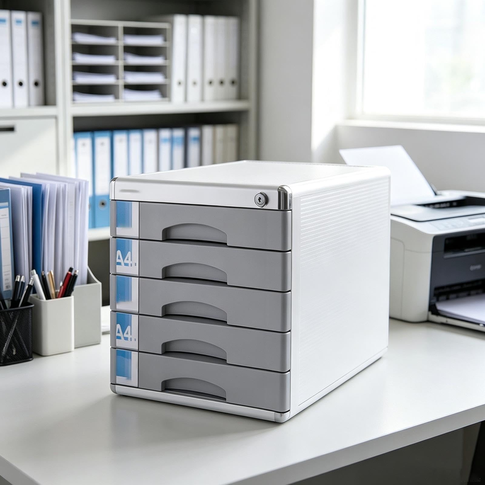 Support De Stockage Papier A4 À 3/5/7 Niveaux, Classeur Données Bureau