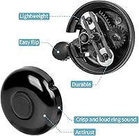 Vista 7 de Timbre clásico de bicicleta, timbre de bicicleta de aluminio, sonido fuerte, nítido y claro, para adultos y niños