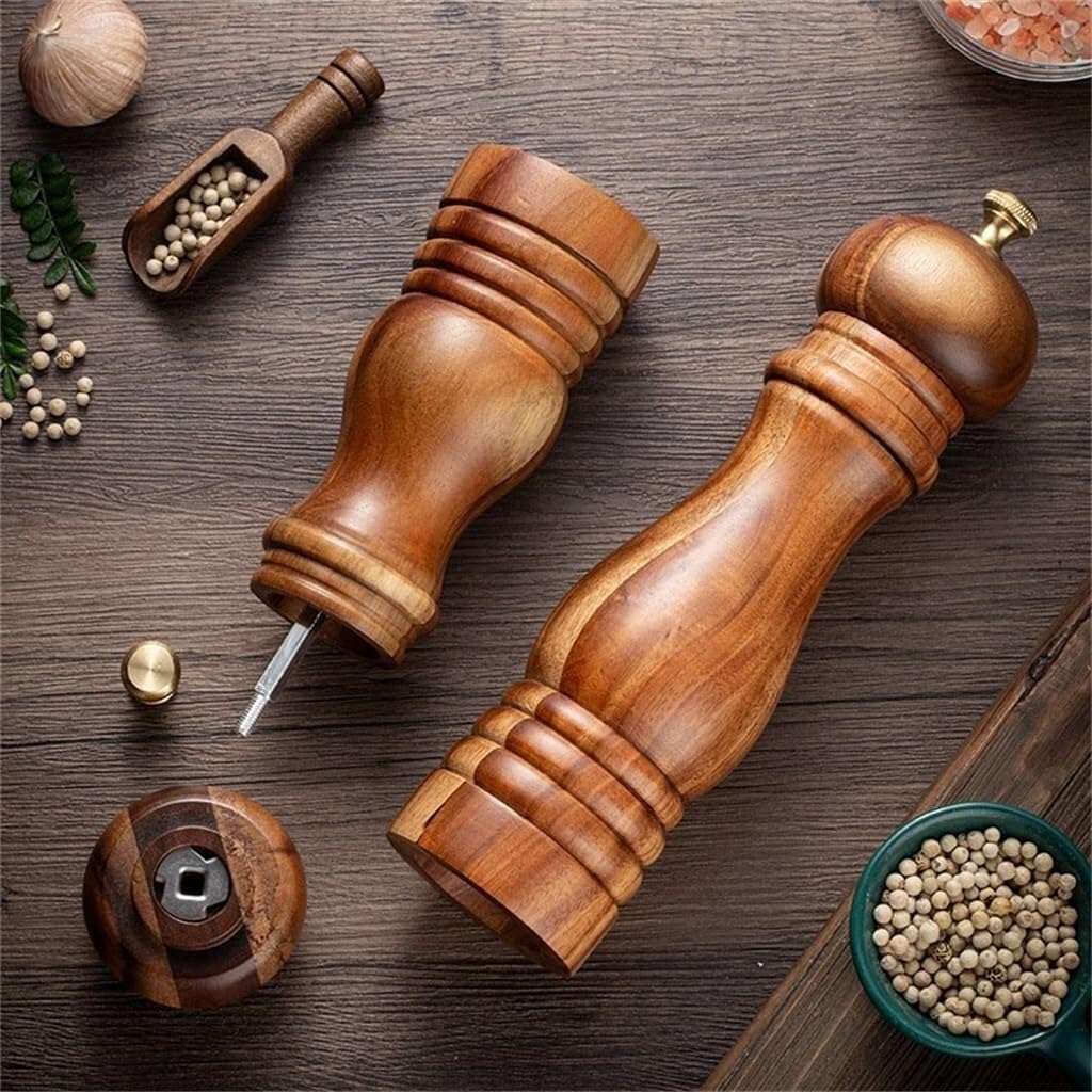 Pepper Grinder, Black Pepper and Sea Salt Seasoning Grinding Bottle for Household Kitchen(22cm)