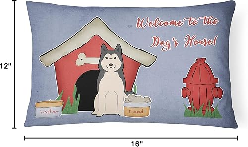 Miniatura 4 de Caroline's Treasures BB2779PW1216 Dog House Collection - Almohada decorativa de tela de lona Laika Spitz de Siberia Occidental, 100% lavable a