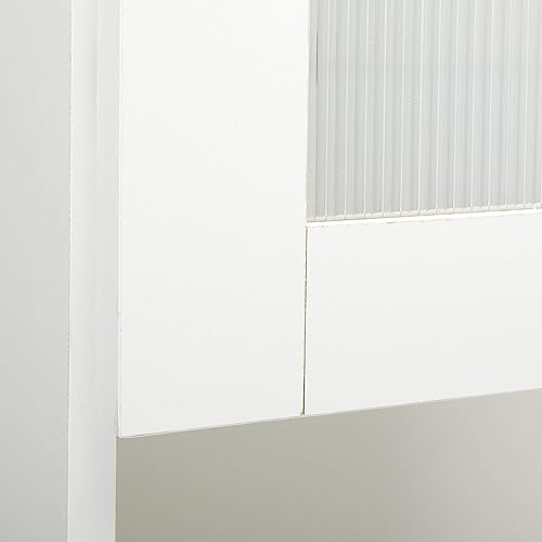 Miniatura 9 de HODEDAH IMPORT - Armario de cocina alto de pie con espacio superior e inferior para armario cerrado 1 cajón gran espacio abierto para microondas en