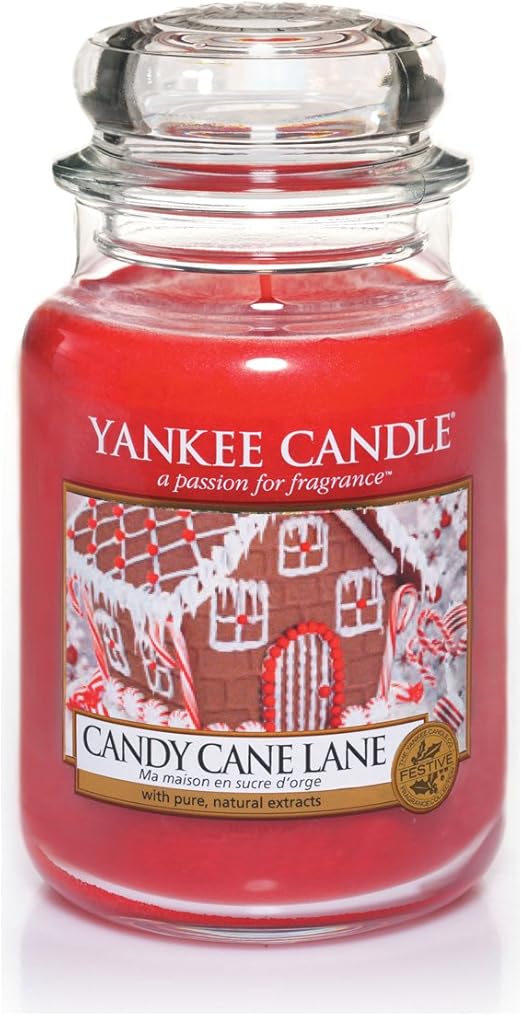 Yankee Candle Candy Cane Lane Jar Candle Large Amazon.co.uk Home