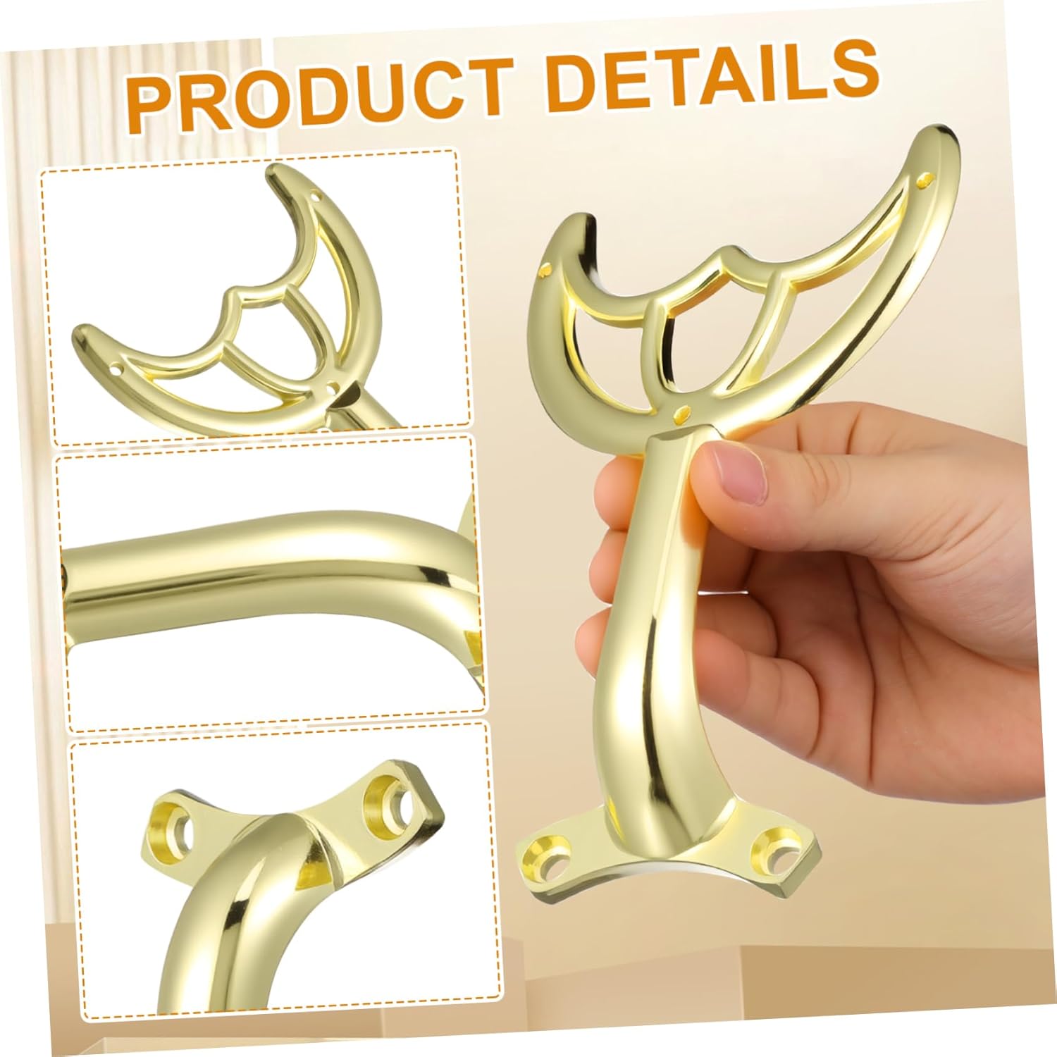 ARTIBETTER 5pcs Antique Ceiling Fan Arms with Hidden Screw for Replacement Fan Blades Support Rods Hardware Easy Installation for Home and Commercial Use