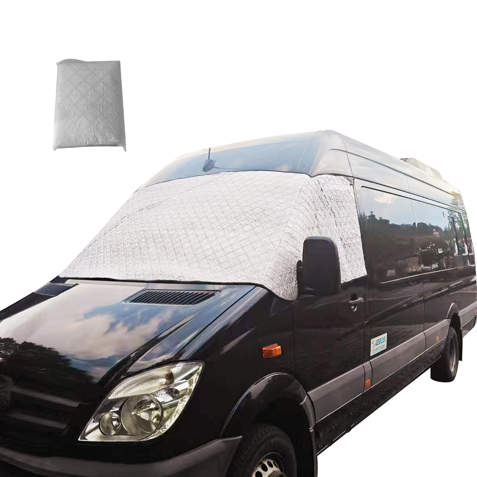 Osłona na przednią szybę do Mercedesa Sprinter 2006-2018, wodoszczelna szyba przednia, zewnętrzna, termiczna osłona przednia, ochrona przed śniegiem, lodem, kurzem, ochrona przed słońcem,