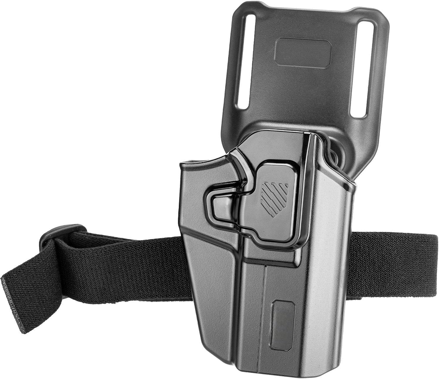 Universal OWB Gun Holster for Glock/S&W/Sig/CZ/Taurus/Canik/FN/ 1911/Walther, Fits 100+ Popular Compact to Full Size Pistols, Index Finger Release, Level II Retention, Right Hand