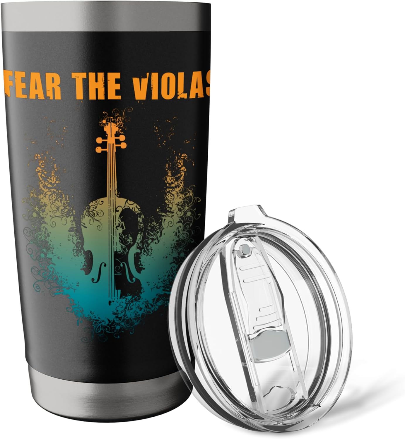 Fear The Violas - Viola Player Jazz Music Orchestra Stainless Steel Insulated Tumbler - Image 5