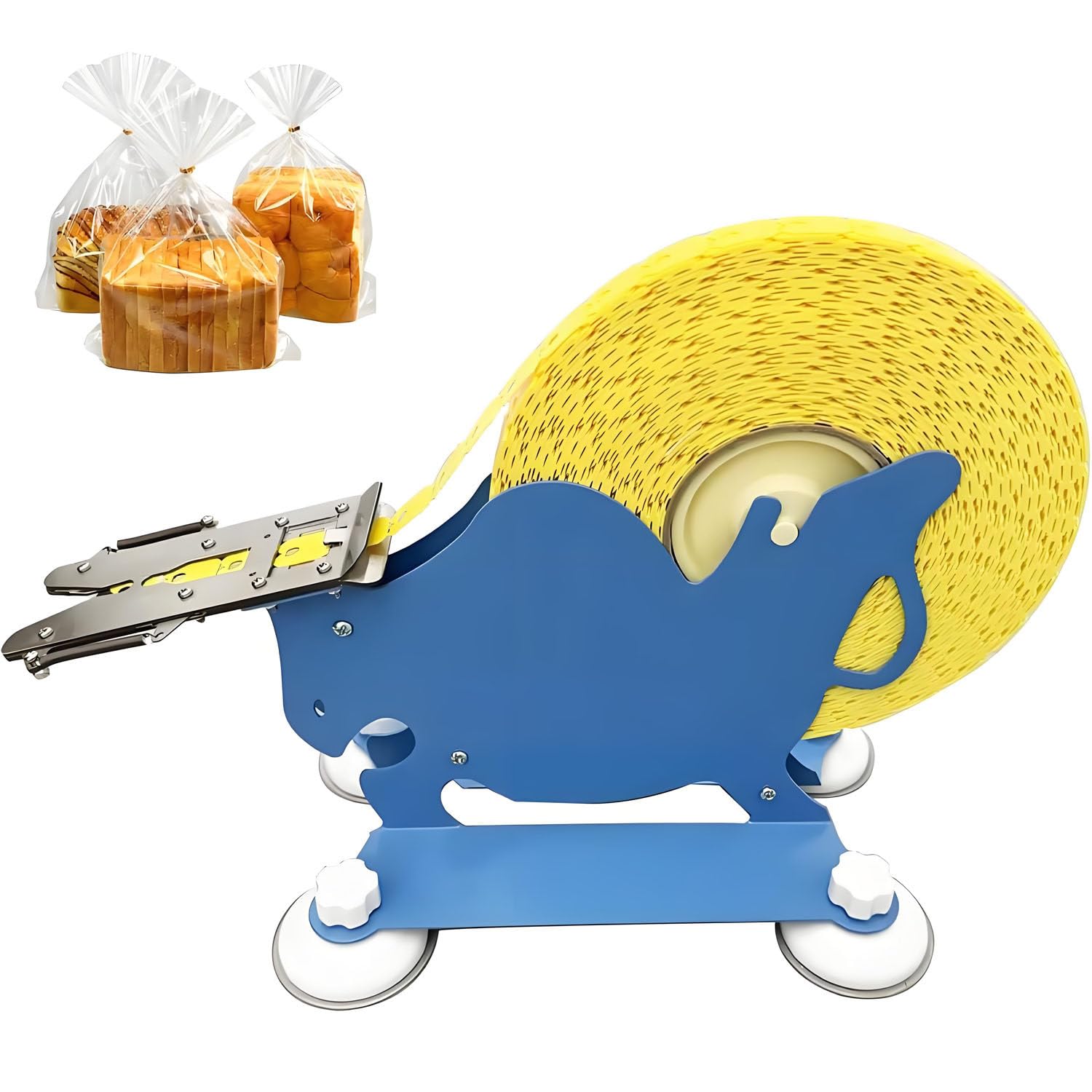 AiODiO Bread Bag Clip Machine, Manual with Suction Cups