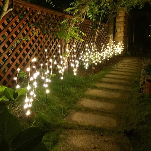 Miniatura 4 de Luces LED de rama, funciona con pilas, blanco cálido, marrón, plástico, 20 LED, 5 postes flexibles, 25 pulgadas, decoración moderna de oficina