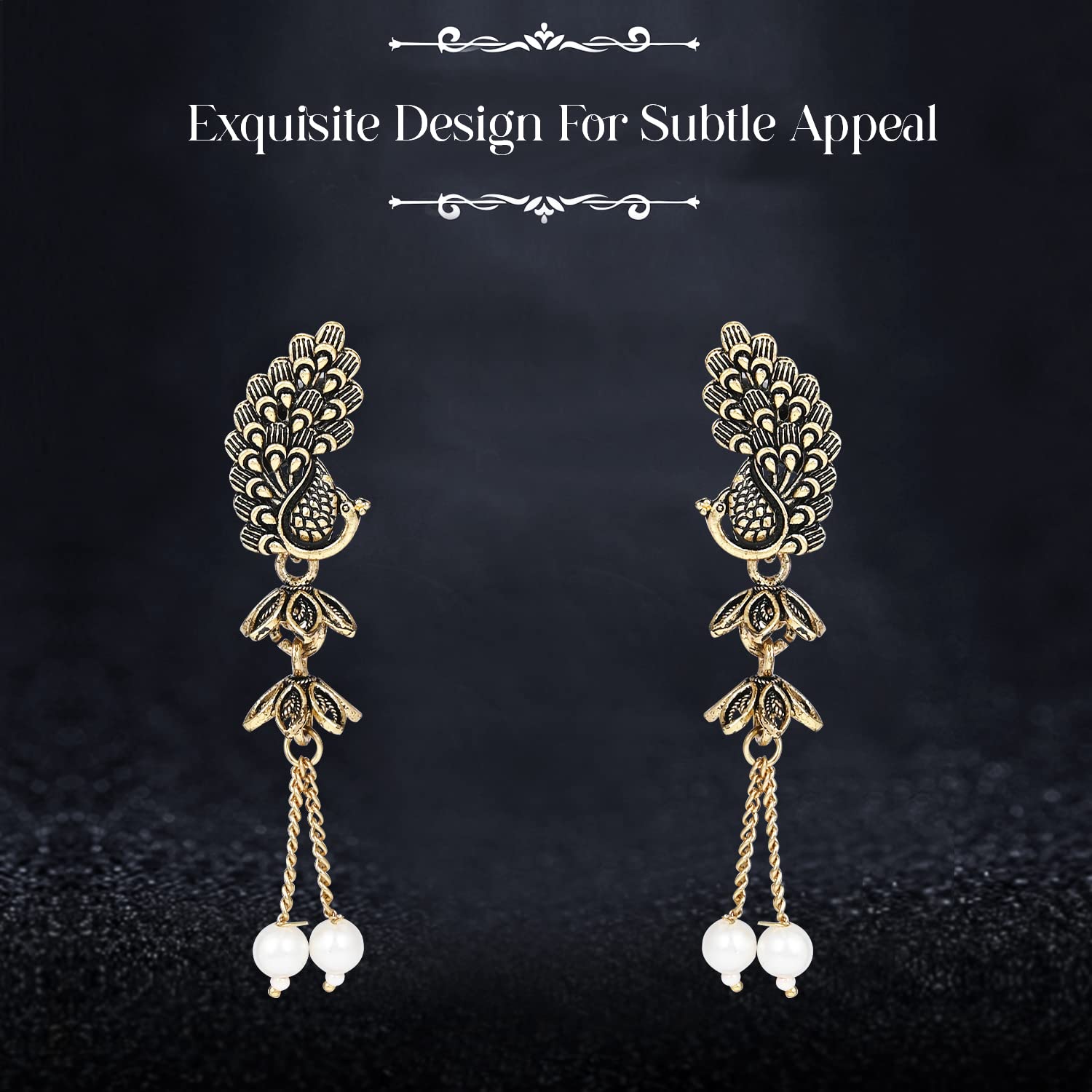 Traditional Peacock Jhumka Earrings - Ideal Gifting Accessory
