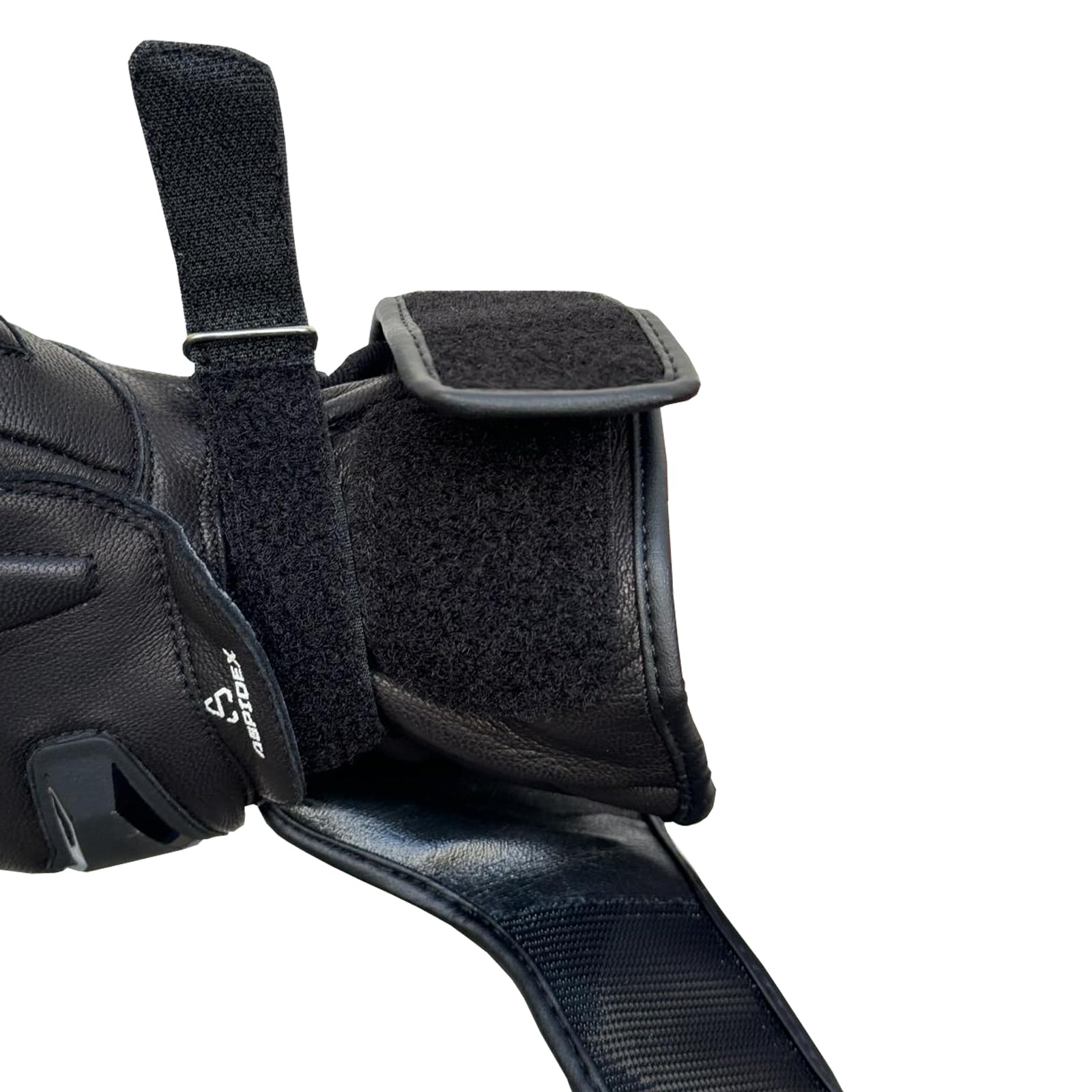 Guanti da moto da corsa in pelle da uomo Guanti sportivi protettivi per motociclisti Nero
