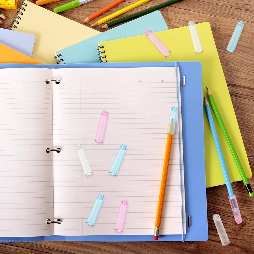 Amazon.co.jp: Maxqzin 鉛筆キャップ 24個 クリアペンシル