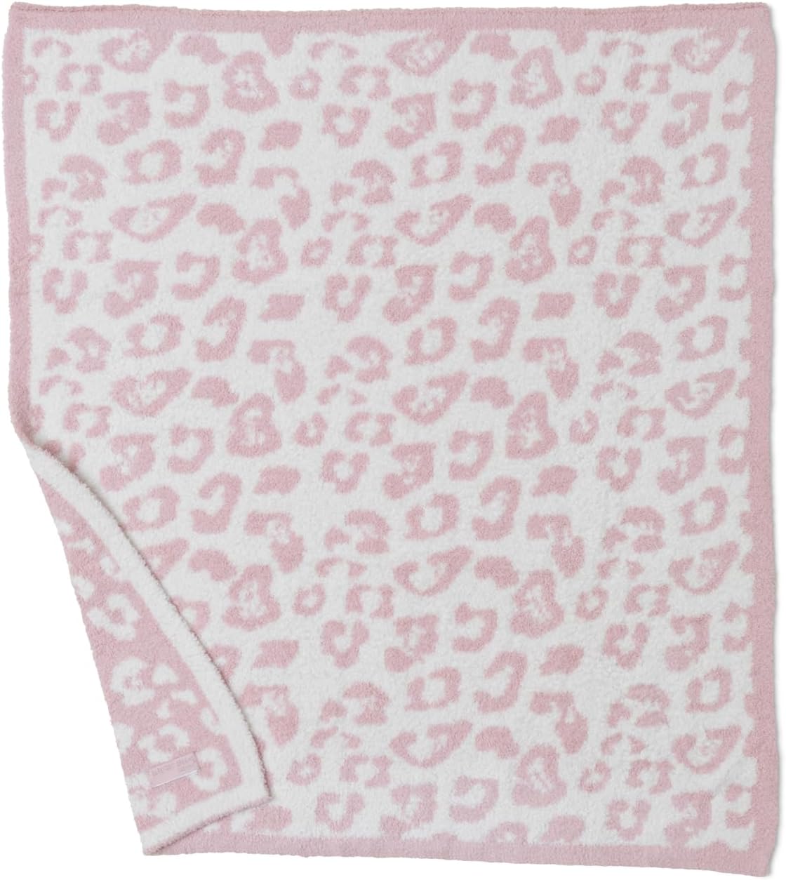 Barefoot Dreams® CozyChic® Barefoot in The Wild Baby Blanket, Dusty Rose-Cream, One Size - Image 2