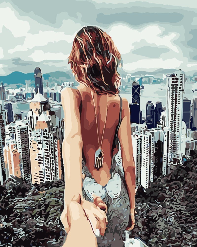 YEESAM ART Paint by Numbers for Adults Kids, Romantic Record 16x20 Inch Linen Canvas Acrylic DIY Number Painting Kits Wall Art Decor Gifts (Framed)