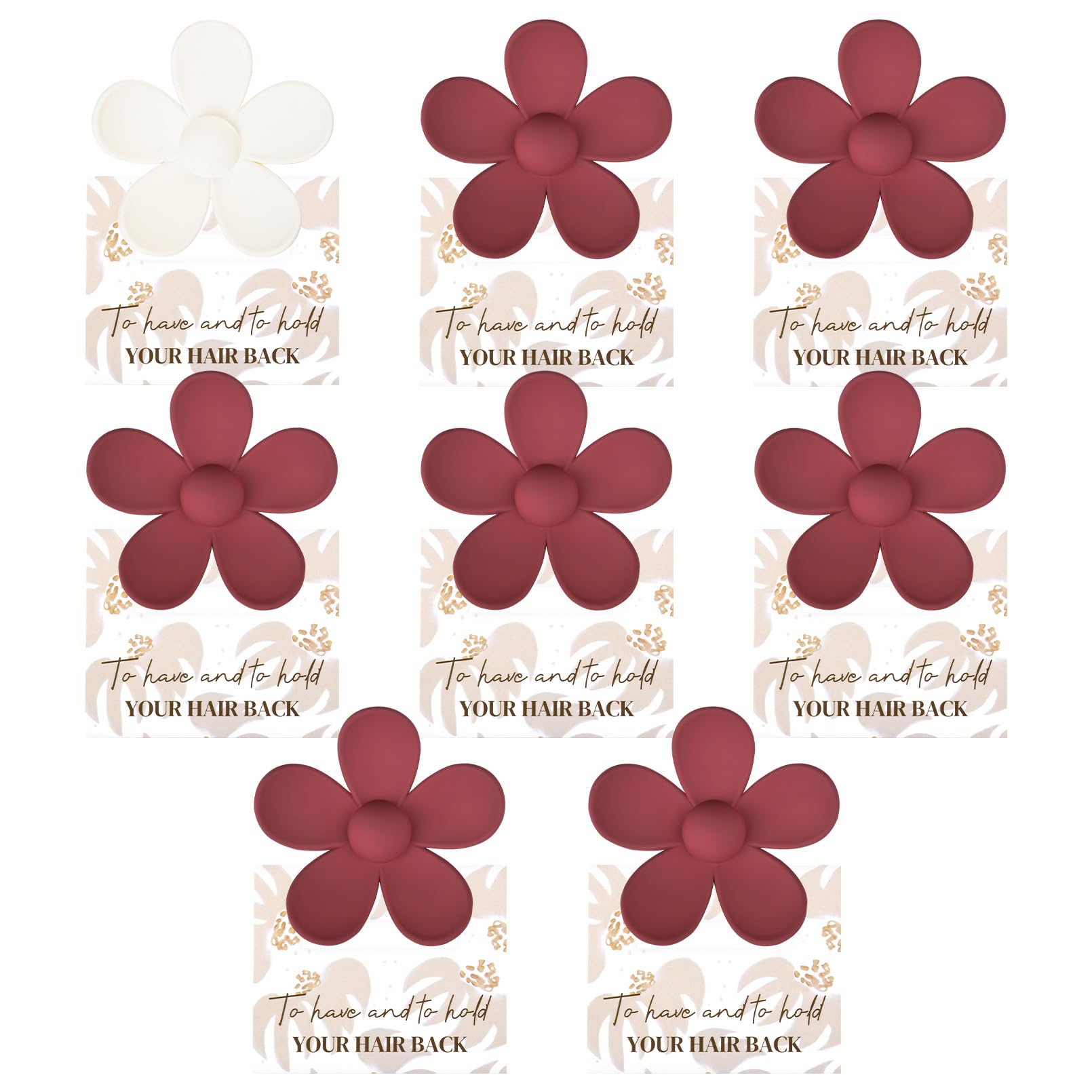 Photo 1 of DEEKA Floral Hair Claw Clips - 8 Pack
