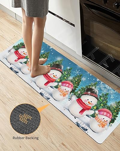 Miniatura 3 de Tapete de baño de muñeco de nieve de Navidad para bañera, tapete antideslizante de secado rápido y absorbente, tierra de diatomeas, fregadero de