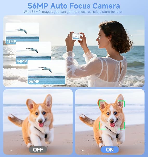 Digital Camera, 56MP Dual Screen Point