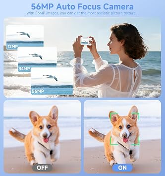 Digital Camera, 56MP Dual Screen Point