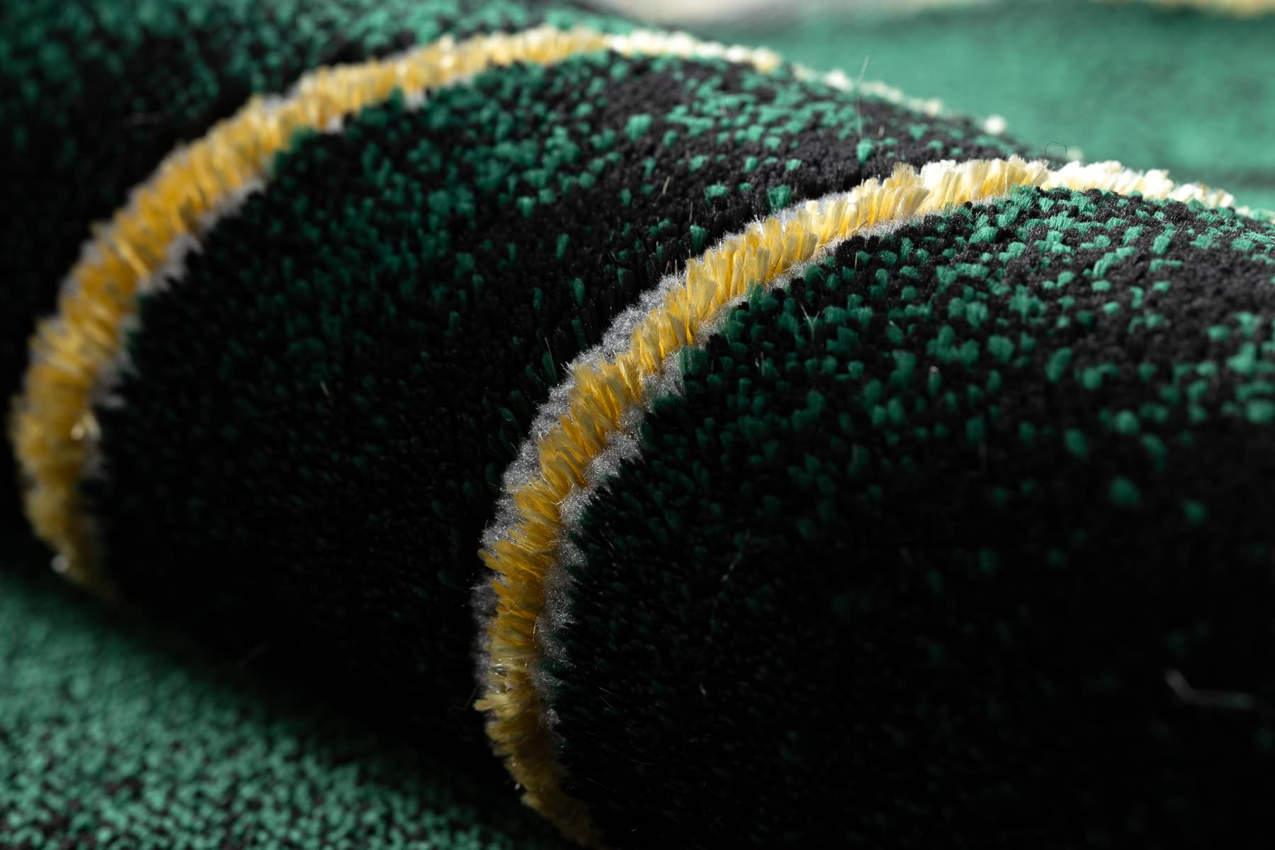 rugsx Tapis Exclusif Emerald Tapis Glamour, Tapis élégant, pour Le Salon, la Chambre à Coucher, Le Bureau, Le Dressing, Géométrique, Vert Bouteille/Or 180x270 cm