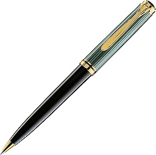 Pelikan Kugelschreiber Souverän 800, Schwarz-Grün, hochwertiger Drehkugelschreiber im Geschenk-Etui, 996991