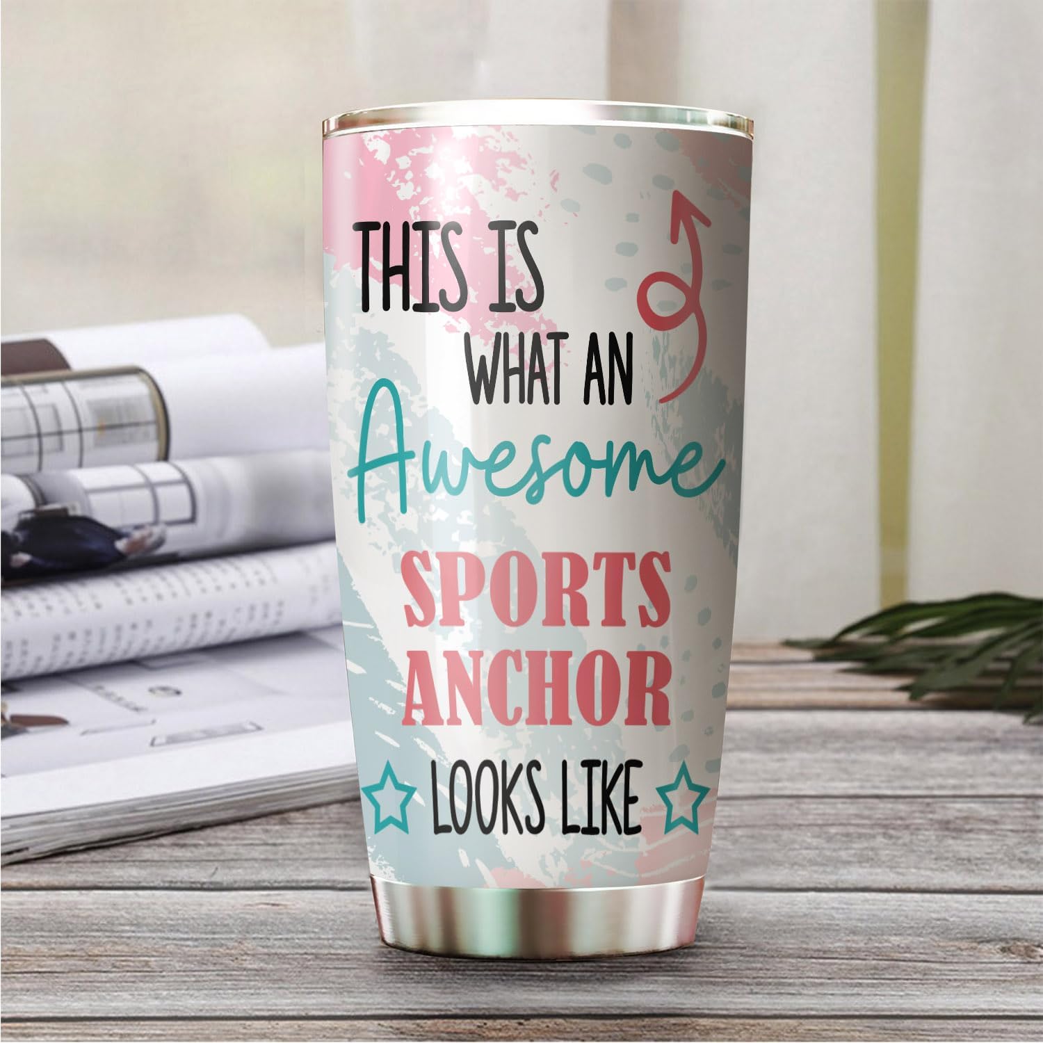 This Is What An Awesome Sports Anchor Tumbler Stainless Steel 20oz, Funny Gifts For Office Women Men Work Friend Coworker, Funny Driking Coffee Cup For Birthday Christmas