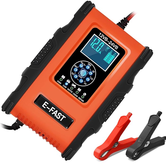 Buy Haoyeya 12A Car Battery Charger, 12V / 24V Automatic Battery