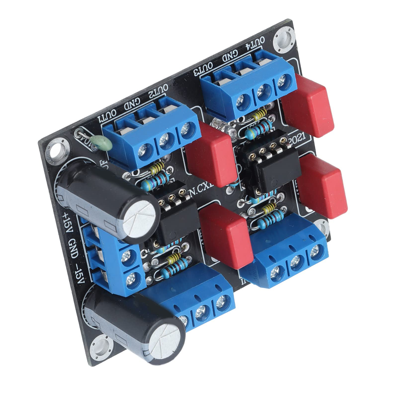 Preamplifier Board Power Supply 4 Channel Audio Amplification Module DC 12V?15V NE5532