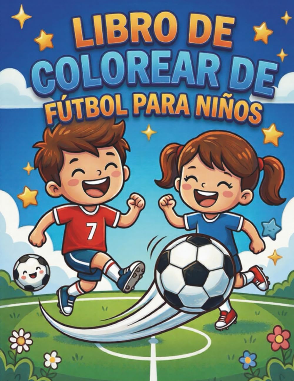 Libro de colorear de fútbol para niños: ¡Diversión y dibujos para colorear para pequeños fanáticos del fútbol!
