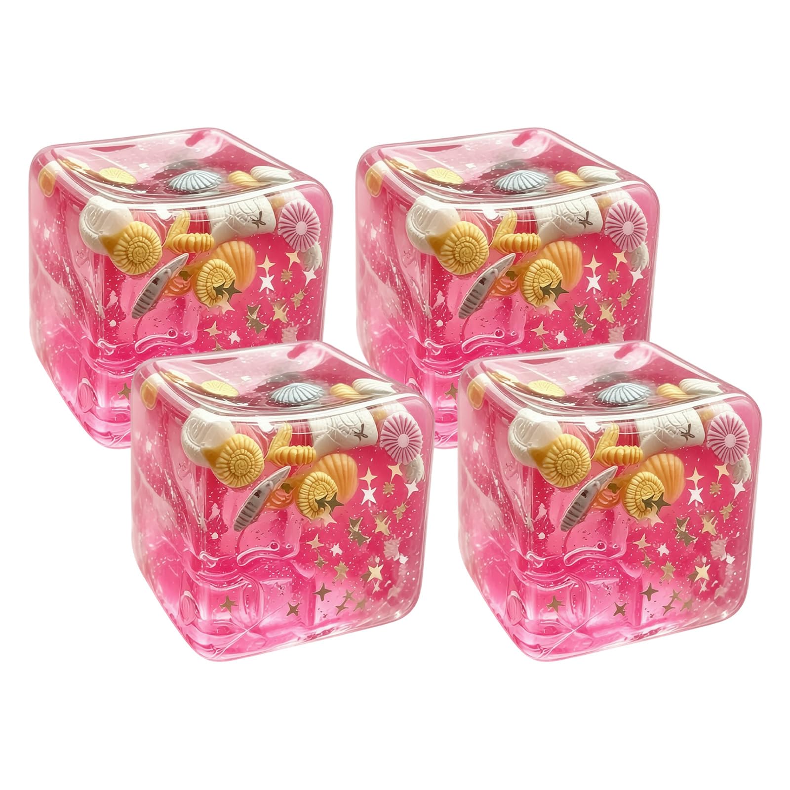 Ice Cube Squishy Toy, Soft Squeeze Fidget Toys for Anxiety Relief and Focus