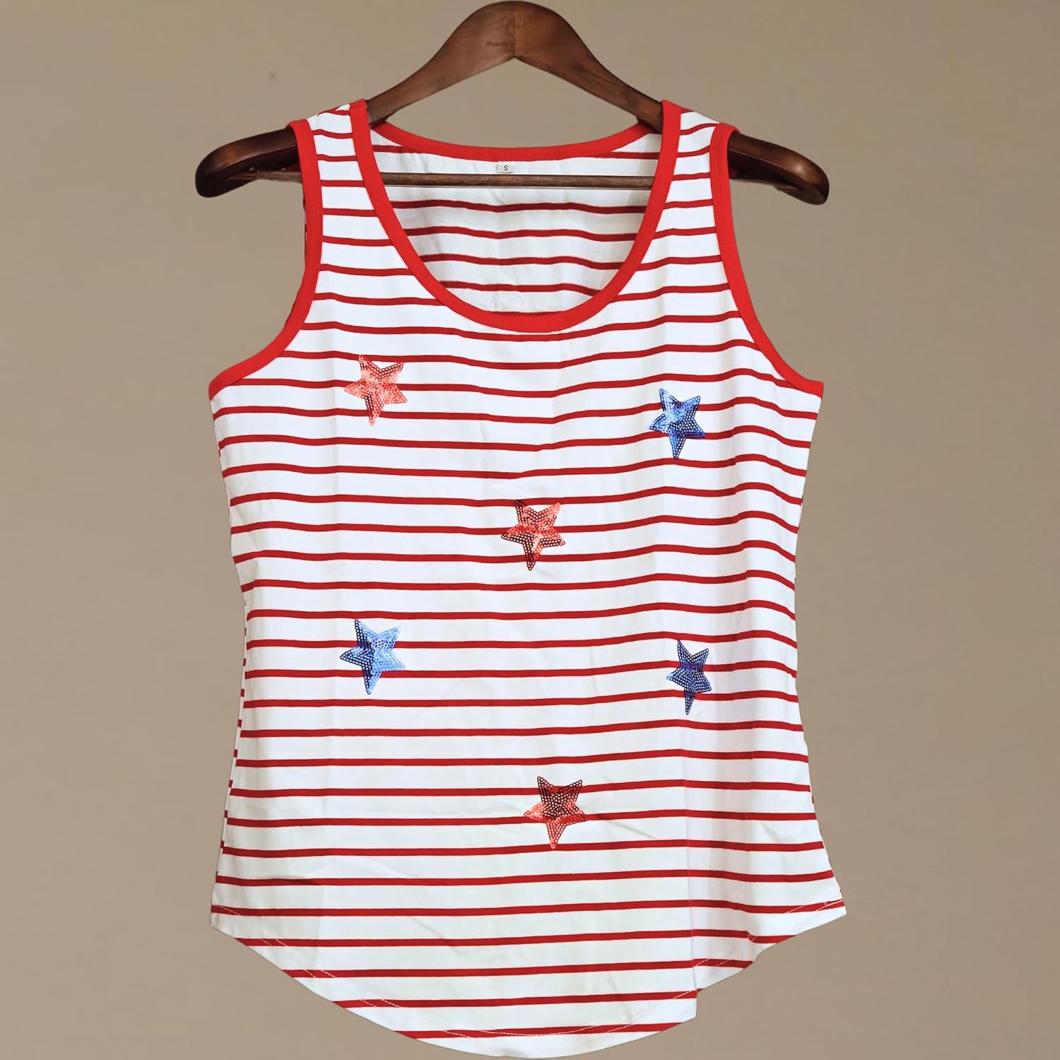 American Flag Sequin Tank Tops Women 4th of July Sleeveless Shirts Patriotic Shirt USA Vest Tees Top - Image 7