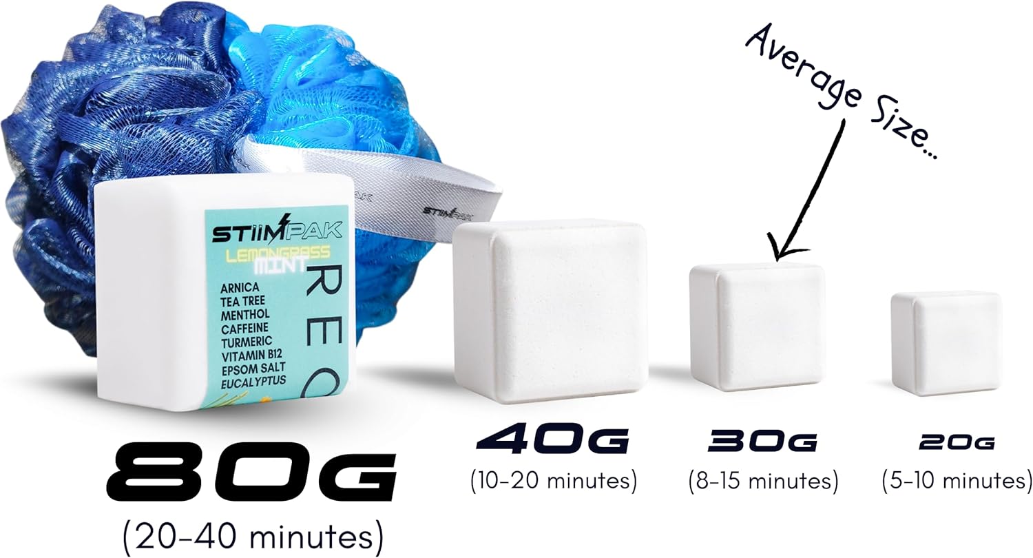 Shower Steamers for Sinus Relief | Recovery | XXL 80g Cold & Flu, Allergies, Post-Workout | Eucalyptus, Tea Tree, Turmeric, Arnica, Caffeine, Menthol | Extra Strength Aromatherapy | STiiMPAK (8 Pack) - Image 3