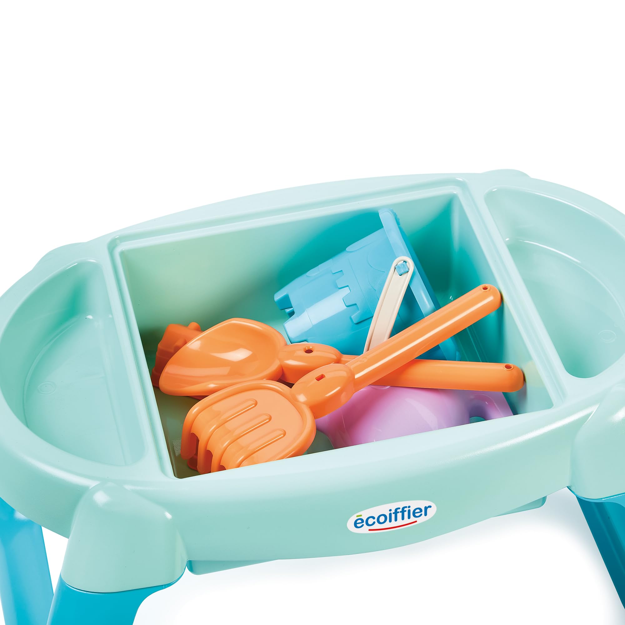 Ecoiffier - Table Sable Et Eau Enfant - 3 Compartiments avec Nombreux Accessoires Inclus - Dès 18 Mois - Jouet pour Enfant - 4603 - Garantie France Origine