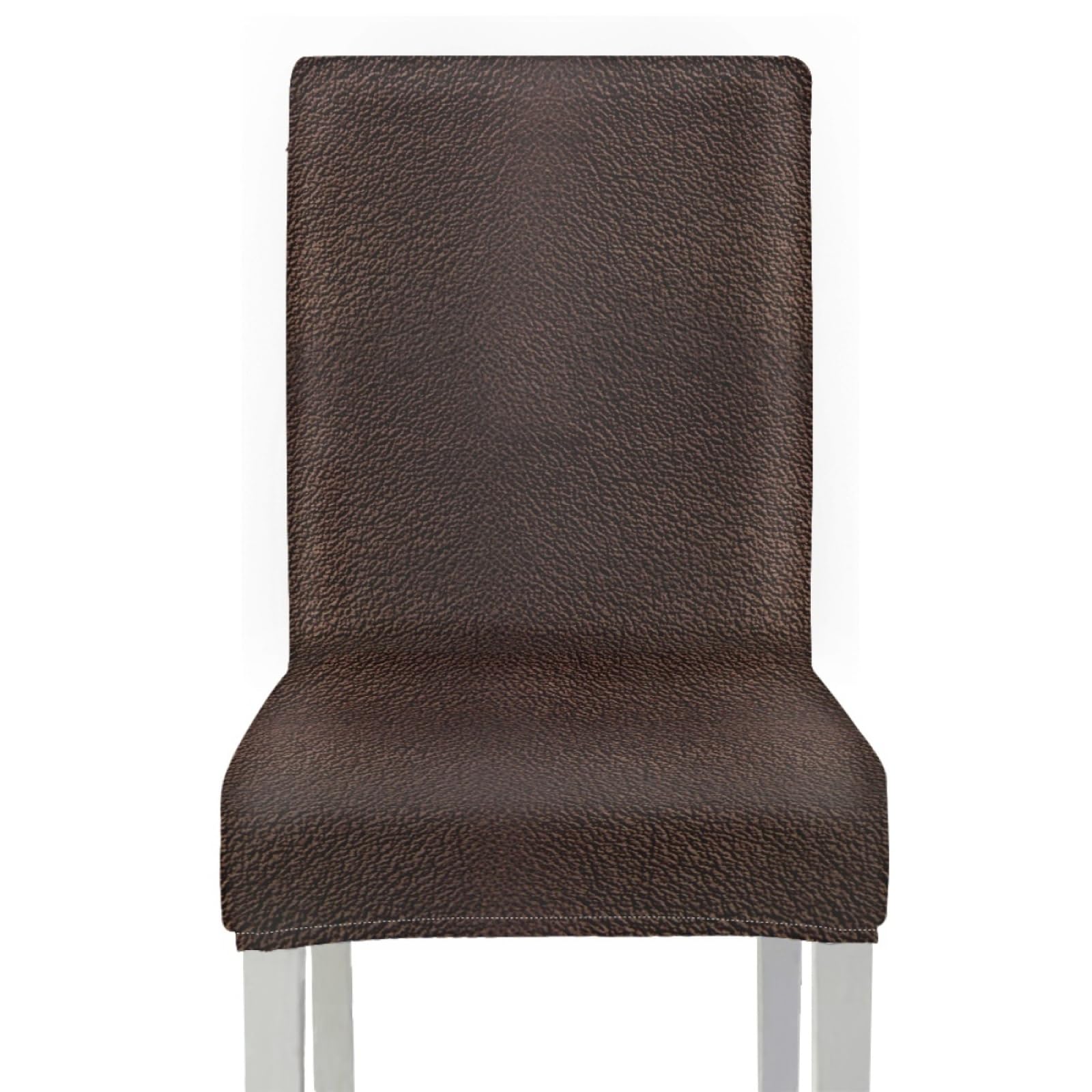 Stuhlüberzieher Dunkelbraun Stuhl Überzieher Stuhlhussen 6er Set | Spandex Stuhl Hussen Waschbar Abnehmbare Stretch Hussen für Stühle Langlebig Stuhlbezug Universal für Küche,Restaurant,Hotel