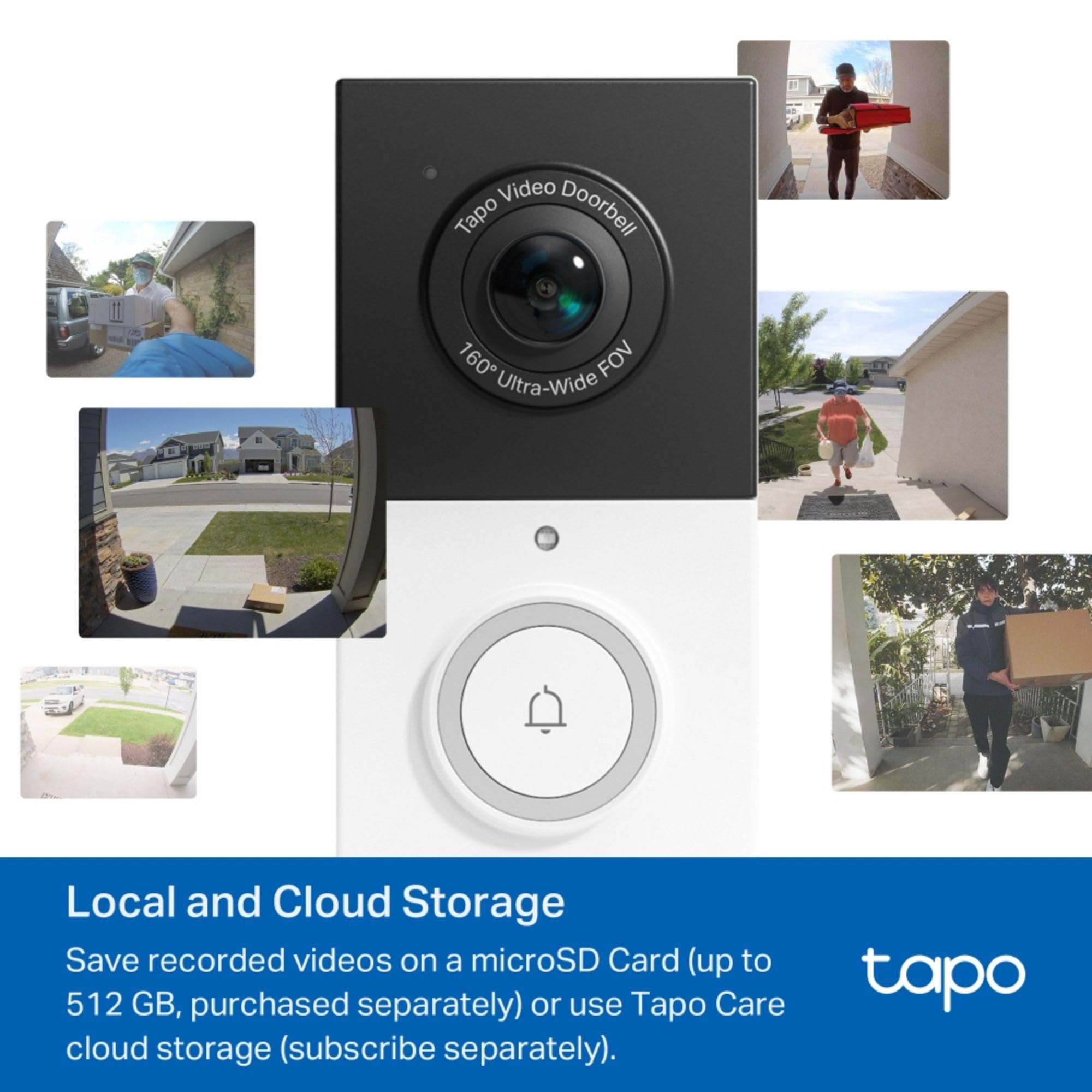 Tapo D210 Timbre Inteligente de Video Inalámbrico, 2K con Visión