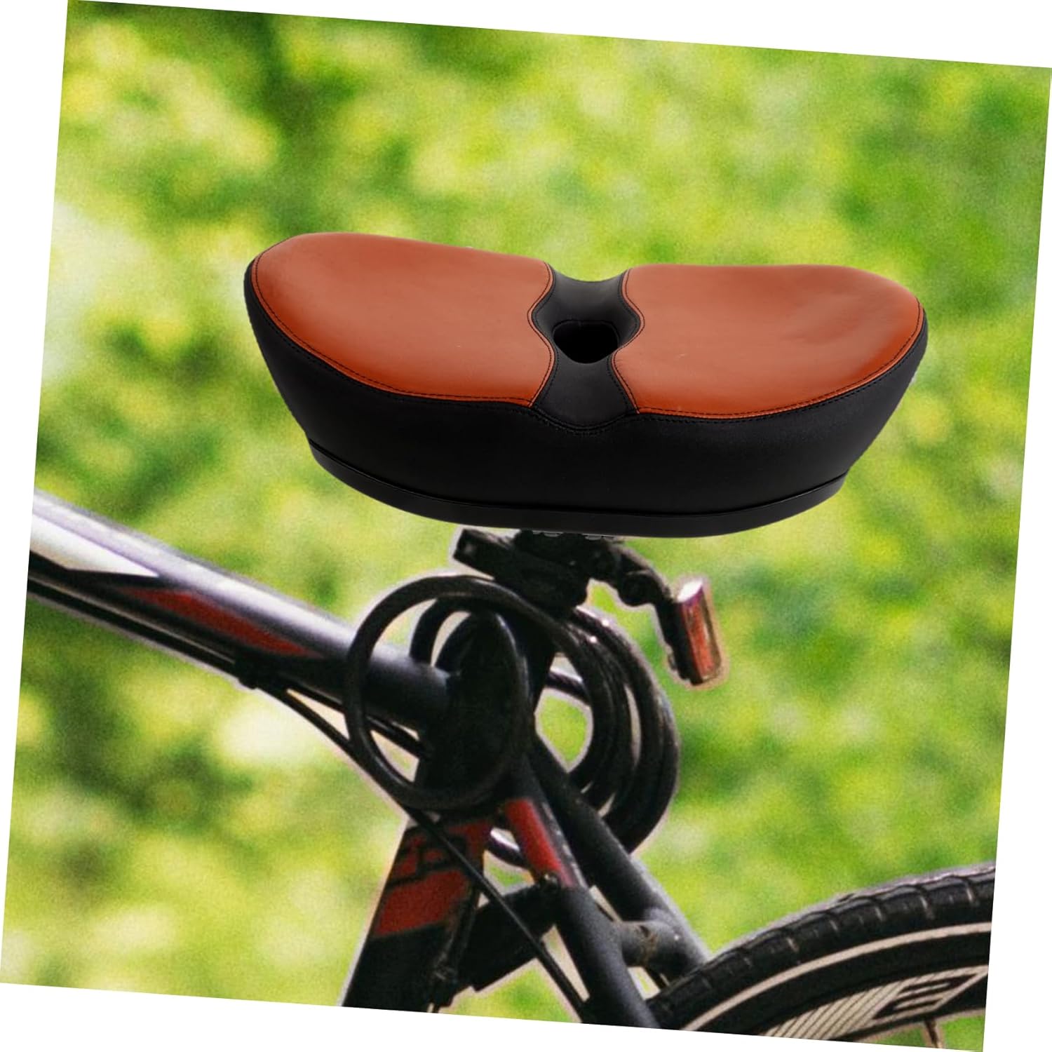 Noseless Bike Saddle Wide Comfortable Seat Cushion for Men Women Ergonomic Pressure Relief Bicycle Seat Compatible with Mountain Road Electric Exercise Bikes