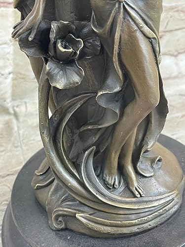 Miniatura 7 de EUROPEAN BRONZE Art Deco Nouveau Sexy Desnuda Mujer Semi Desnuda Figurativa Estatua De Bronce Genuino Hecho A Mano