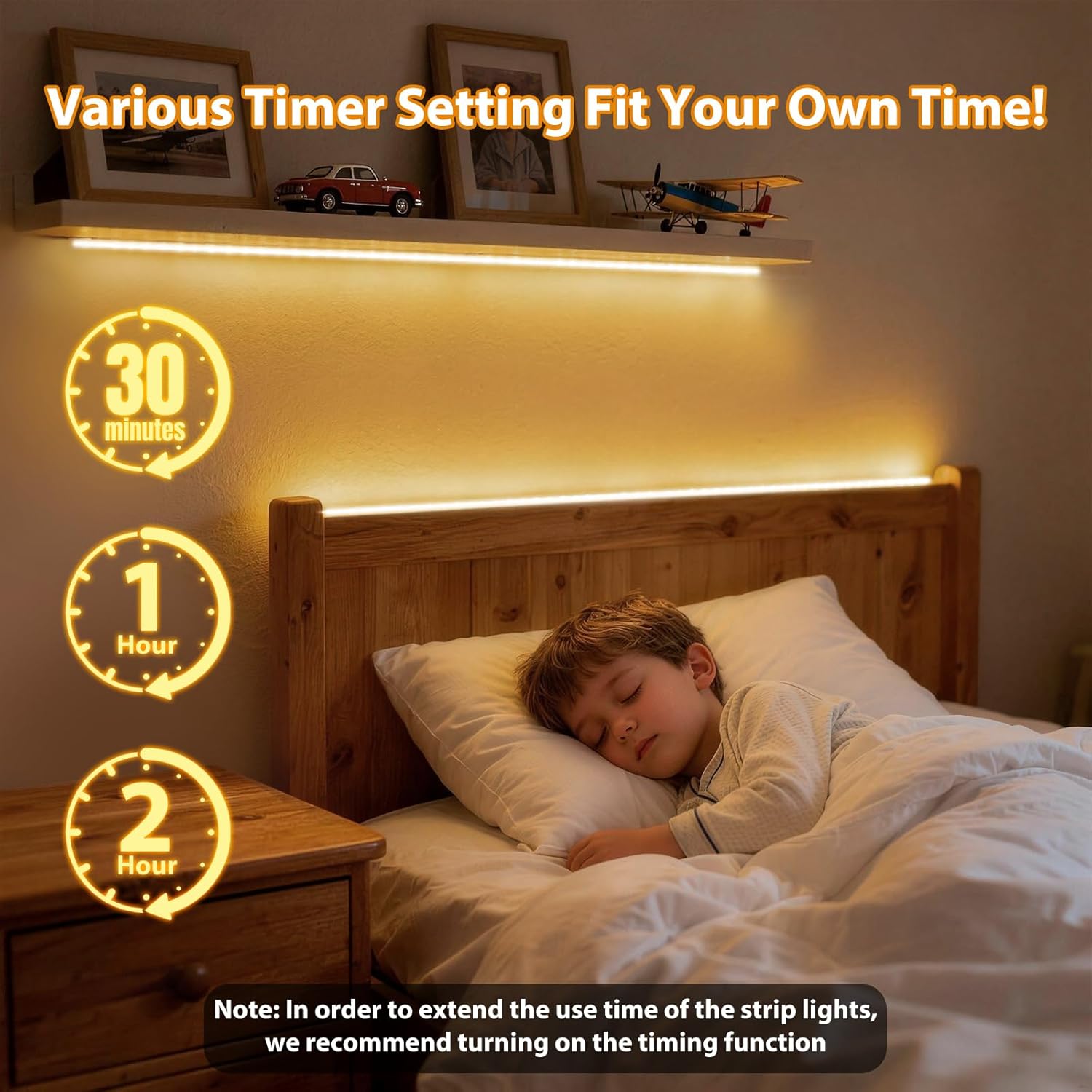 OMIKA 3 Pack 9.9FT Under Cabinet Lights Battery Powered with Remote, 12 Modes, Self-Adhesive, Flexible, Dimmable, Timer, 2700K-6000K Tunable White Cuttable Strip Lights for Shelves Bedroom Closet TV