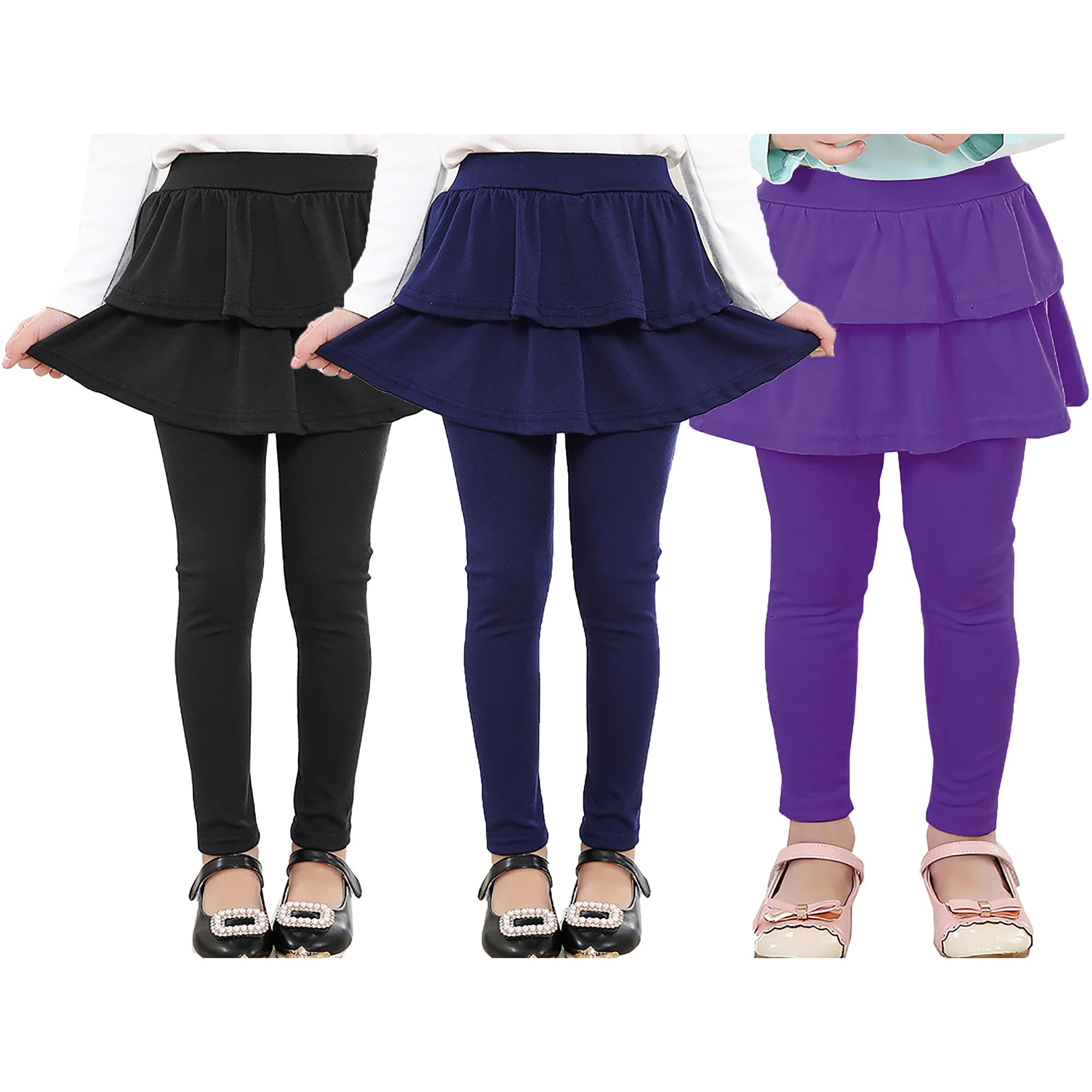 RieKet Girls Leggings with Skirt Tutu Pants